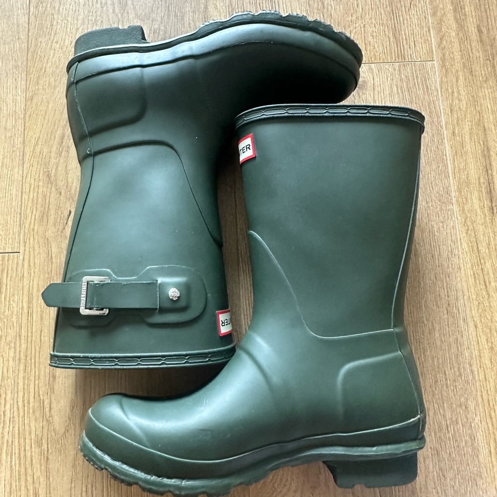 Hunter Dark Green Waterproof Boots